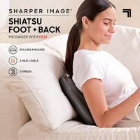 Sharper Image - Massager Foot and Back Shiatsu - Black - Left View