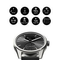 Withings - ScanWatch 2 - Heart Health Hybrid Smartwatch - 42mm - Black/Silver - Left View