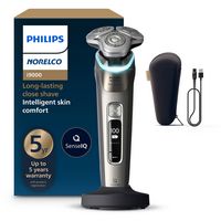 Philips Norelco i9000 Prestige Rechargeable Wet & Dry Shaver with Charge Stand, Precision Trimmer... - Left View