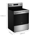 Whirlpool - 5.3 Cu. Ft. Freestanding Electric Range with Air Cooking Technology, No Preheat Air F... - Left View