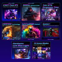 Titan-army - P2510HS 24.5 Inch 300Hz Gaming Monitor, Fast IPS 1ms GTG, 1080P FHD, FreeSync, 121% ... - Left View