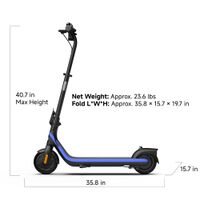 Segway - C2 Pro Kids Electric Scooter w/7.5 mi Max operating Range & 12.4mph Max Speed - Black - Left View