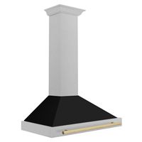 ZLINE DuraSnow - 35 inches - Convertible & Convertible - Wall Range Hood - DuraSnow Stainless Steel - Left View