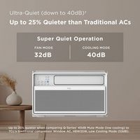 TCL - 450 Sq. Ft. 10,000 BTU Smart Inverter Window Air Conditioner - white - Left View