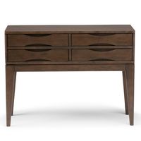 Simpli Home - Harper Hallway Console Table - Walnut Brown - Left View