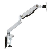 Office Star Products - Single Monitor Arm with USB - Silver - Left View