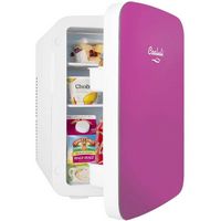 Cooluli - Infinity 0.5 Cu. Ft. Mini Fridge - Fuchsia - Left View