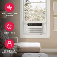 Frigidaire - 700 Sq. Ft. 14,000 BTU Inverter Smart Window Air Conditioner - White - Left View