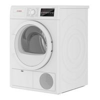 Bosch - 300 Series 4 Cu. Ft. Stackable Electric Dryer with Ventless Condensation Drying - White - Left View