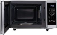 Sharp - 1.4 cu ft Countertop Microwave With Sensor Cooking - Stainless Steel - Left View