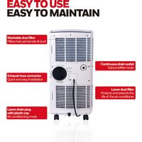 Honeywell - Portable Air Conditioner with Dehumidifier and Fan Rooms Up To 450 Sq. Ft. - White/Black - Left View