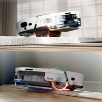 Shark - PowerDetect 2-in-1 Robot Vacuum and Mop with NeverTouch Pro Base - White - Left View