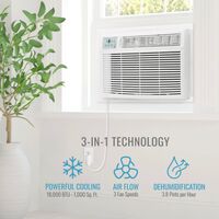 Keystone - 18,000 BTU 1000 Sq. Ft. 230V Window/Wall Air Conditioner with Follow Me LCD Remote Con... - Left View