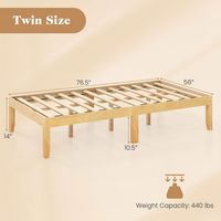 Costway Twin Size Wooden Platform Bed Frame 14