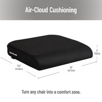 Mind Reader - Office Chair Cushion, Ergonomic, Orthopedic, Portable, Car Seat, Memory Foam, 18