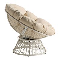 OSP Home Furnishings - Papasan Chair - Cream - Left View