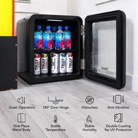 Cooluli - Decor 1.7 cuft Glass Beverage Cooler - Black - Left View