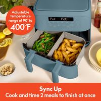 Bella - 4-qt. TriZone Air Fryer - Surf - Left View
