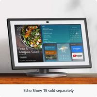 Premium Adjustable Stand | Designed for Amazon Echo Show 15 (sold separately) - Black - Left View