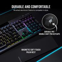 CORSAIR - K70 RGB PRO Full-size Wired Mechanical Cherry MX Speed Linear Switch Gaming Keyboard wi... - Left View