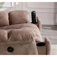 Bestier Set of 2 40.6 in. W Oversize Power Lift Recliner Chair with Massage and Heating - Light B... - Left View