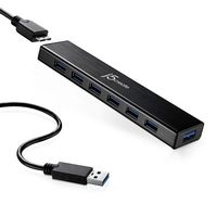 j5create - USB 3.0 7-Port HUB - Black - Left View