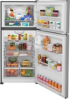 Frigidaire - 20 Cu. Ft. Garage Ready Top Freezer Refrigerator - Stainless Steel - Left View