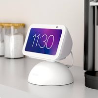 Made For Amazon Battery Base, for Echo Show 5 (3rd Gen, 2023 Release), White - White - Left View