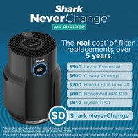 Shark - NeverChange Air Purifier, 5-Year Filter Life, 650-sq Ft - Black - Left View