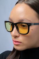 GUNNAR - Cupertino Computer Glasses with Blue Light , Amber + Sun Lenses - Onyx - Left View