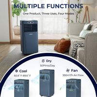Costway 5000 BTU Portable Air Conditioner Cools up to 230 sq.ft w/ Remote Control 3-in-1 Air Cool... - Left View