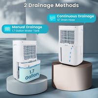 Costway 4500 Sq. Ft Dehumidifier for Home & Basements, 73-Pint Quiet Dehumidifier with 5 Modes - ... - Left View