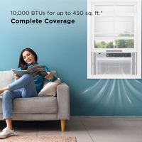TCL - 450 Sq. Ft. 10,000 BTU Smart Window Air Conditioner - white - Left View