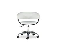 Linon Home Décor - Simken Faux Leather Gas Lift Desk Chair - White - Left View