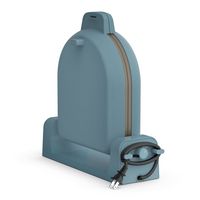 Bella - Fits-anywhere Kitchenware: Flip & Store Belgian Waffle Maker - Surf - Left View