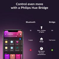 Philips - Hue Color A19 Smart LED Bulb Starter Kit - White and Color Ambiance - Left View