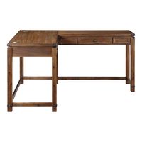 OSP Home Furnishings - Baton Rouge L-Shape Desk - Brushed Walnut - Left View