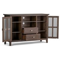 Simpli Home - Artisan SOLID WOOD Tall TV Media Stand For TVs up to 60 in - Natural Aged Brown - Left View