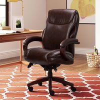 La-Z-Boy - Premium Hyland Executive Office Chair - Coffee Brown - Left View