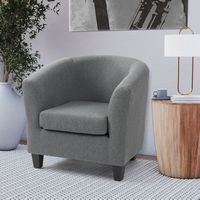 CorLiving - Elwood Tub Chair - Gray - Left View