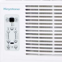 Keystone - 350 Sq. Ft 8,000 BTU Window-Mounted Air Conditioner - White - Left View