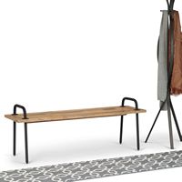 Simpli Home - Berkeley Entryway Bench - Natural - Left View