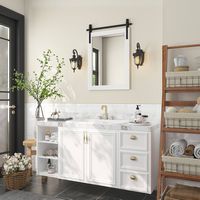 LOVMOR - Rectangle Framed Wall Bathroom Vanity Mirror Accent Mirror - 22