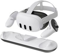 Insignia™ - Charge Station for Meta Quest 3 and 3S - White - Left View