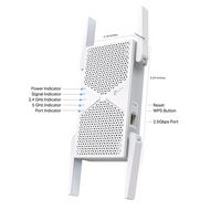 TP-Link - BE6500 Wi-Fi 7 Range Extender - White - Left View