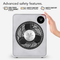 Vornado - VMHi500 Metal Whole Room Space Heater with Remote Control - White - Left View