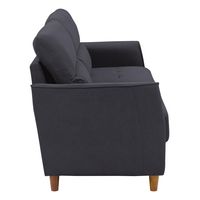 CorLiving - Georgia 3-Seat Fabric Upholstered Sofa - Dark Grey - Left View