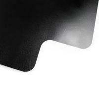 Floortex - Premium Lipped Vinyl Chair Mat for Hard Floor 36 x 48 inches - Black - Left View