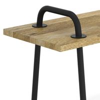Simpli Home - Berkeley Small Entryway Bench - Natural - Left View