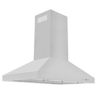 ZLINE - 36 inches - Externally Vented - Island Range Hood - Stainless steel - Left View